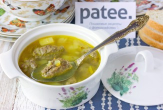 Суп с печёночными кнелями