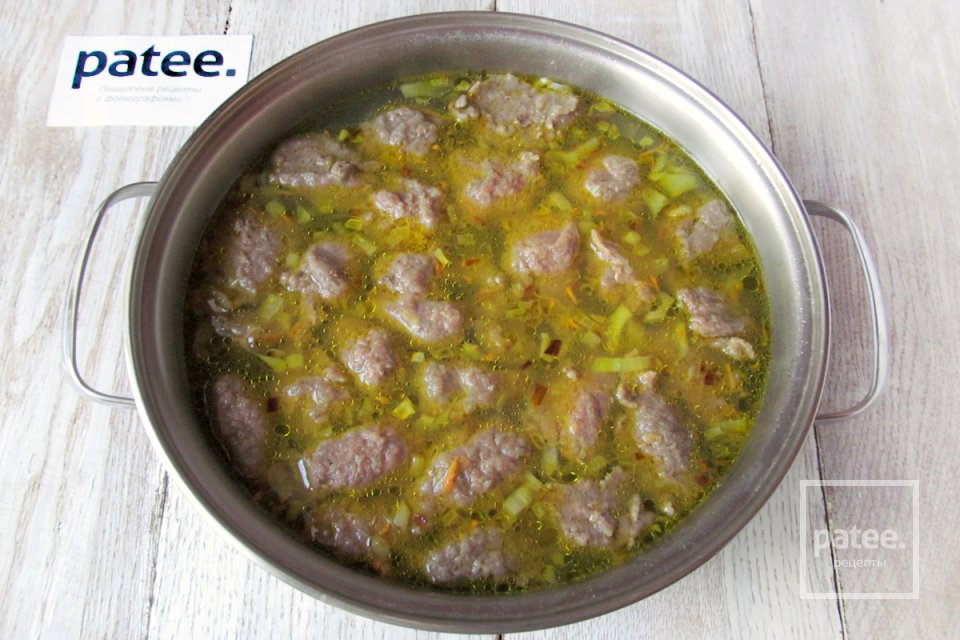 Суп с печёночными кнелями - Шаг 14