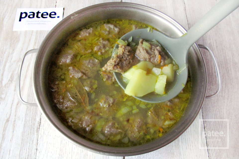 Суп с печёночными кнелями - Шаг 17