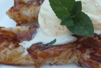 Рисово-банановые блинчики в карамели