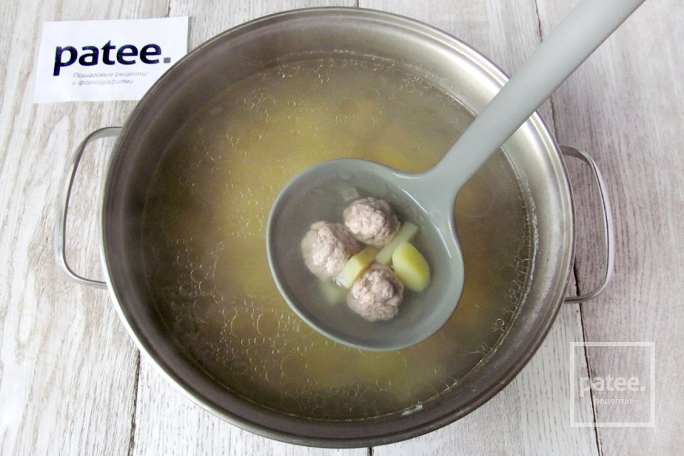 Суп с фрикадельками - Шаг 13