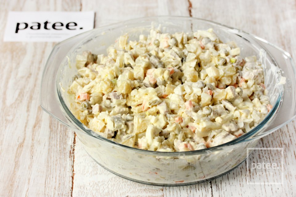 Салат Оливье со свининой - Шаг 13