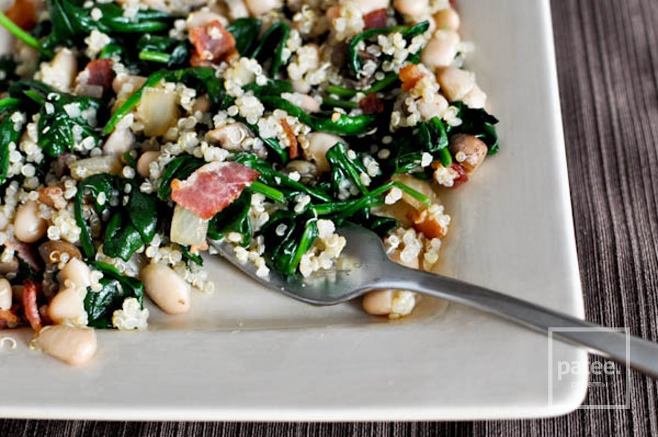Салат с фасолью и шпинатом - Шаг 8