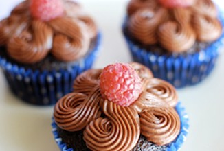 Шоколадно-малиновые кексы