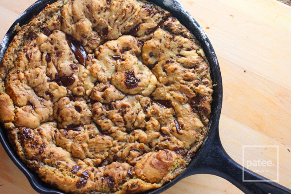 Теплый шоколадный торт в сковороде. - Шаг 8