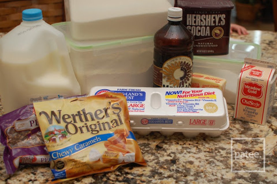 Шоколадное печенье с карамелью - Шаг 1