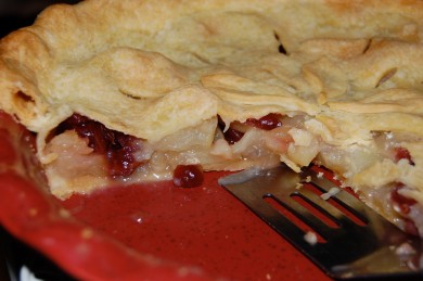 Рецепт Яблочный пирог с клюквой