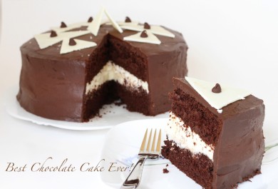 Рецепт Шоколадный торт с муссом и шоколадной глазурью