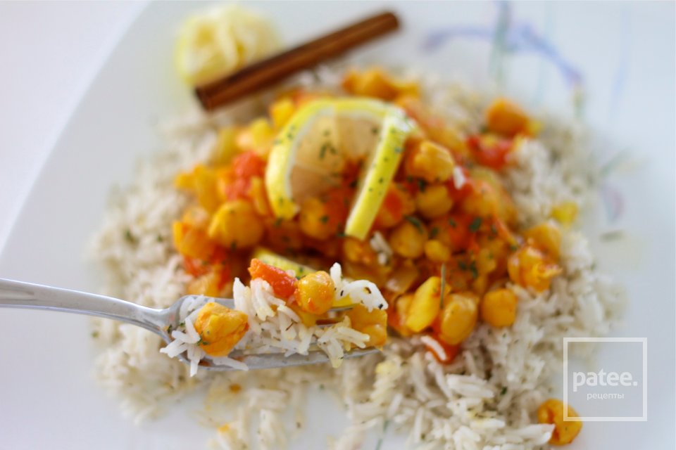 Нутовое карри с кокосовым рисом - Шаг 7