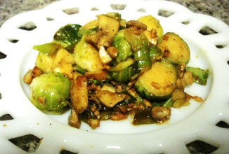 Теплый салат из брюссельской капусты