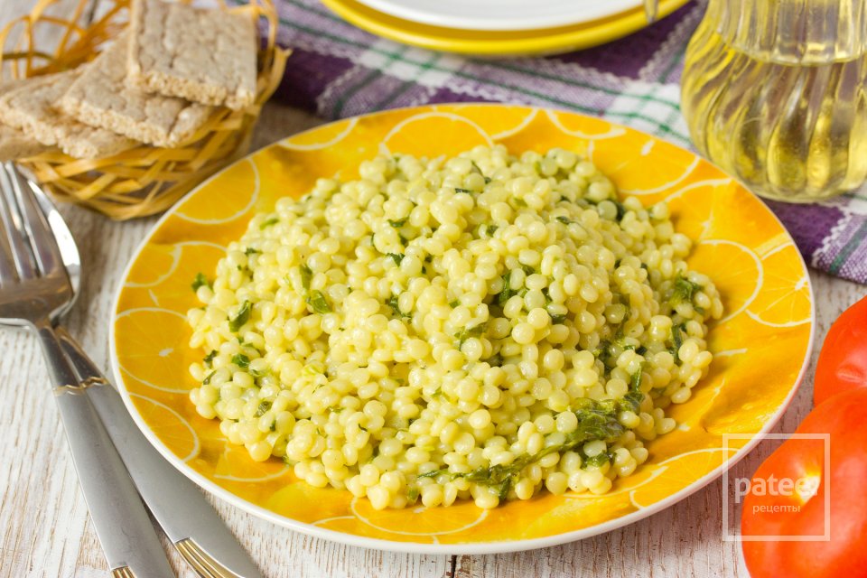 Израильский кускус со шпинатом в сливочном соусе - Шаг 18