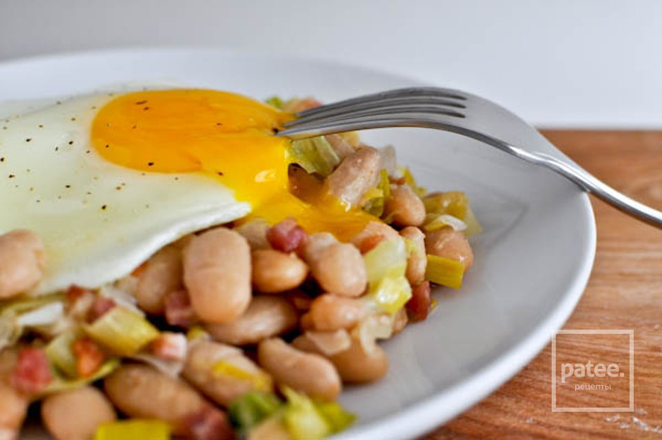 Белая фасоль с панчеттой - Шаг 7