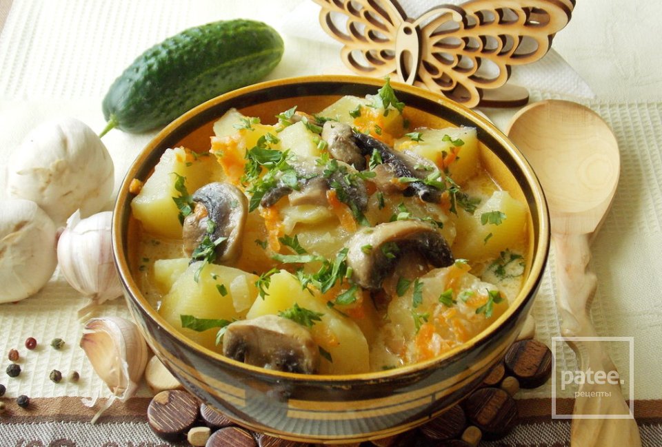 Картофель в сметане с грибами в мультиварке - Шаг 13