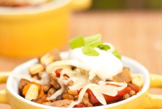 Чили из индейки с фасолью и овощами