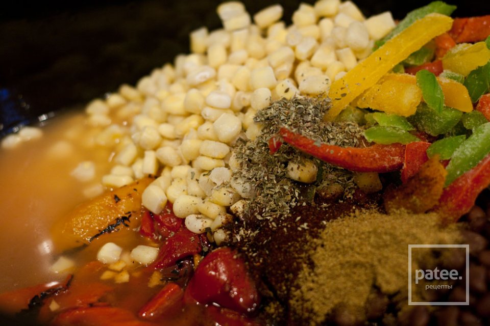 Чили из индейки с фасолью и овощами - Шаг 4