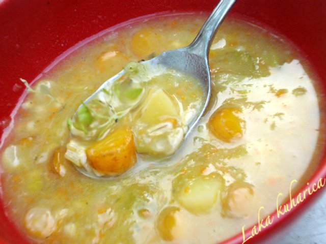 Овощной суп с перловкой