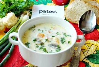 Суп с цветной капустой, ветчиной и сливками