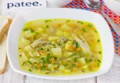 Суп куриный с диким и коричневым рисом