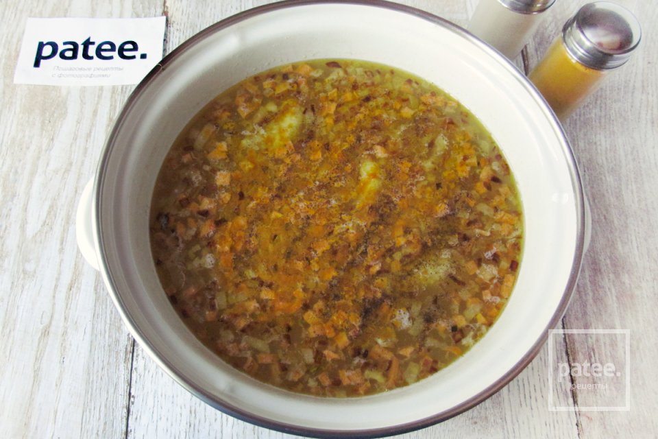 Суп куриный с диким и коричневым рисом - Шаг 9