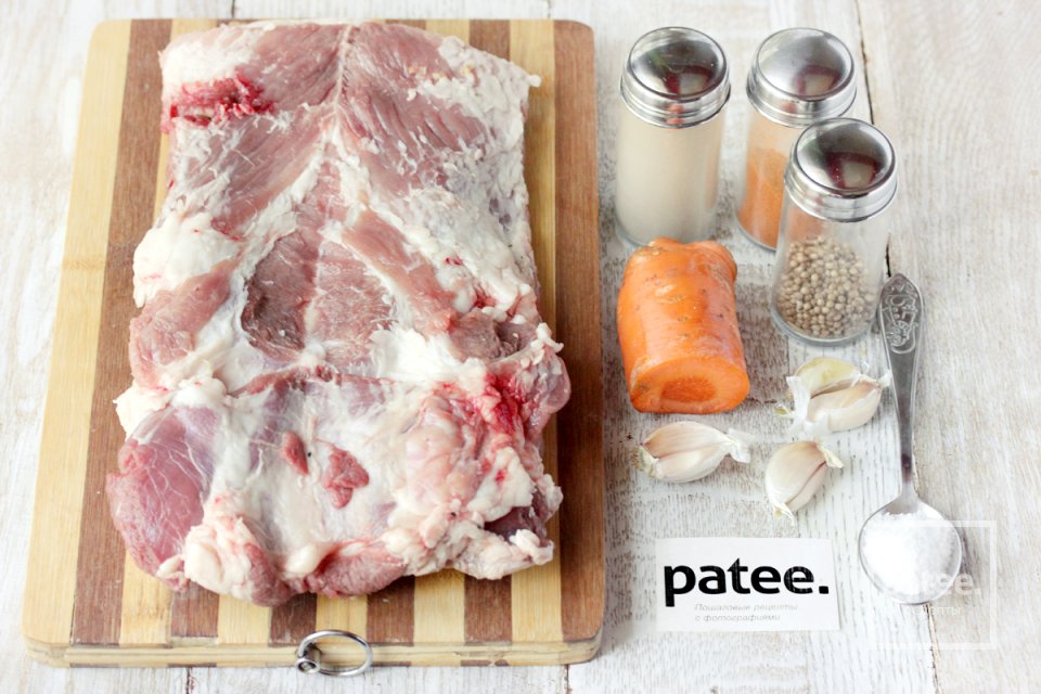 Вкуснейший рулет из свиной грудинки - Шаг 1