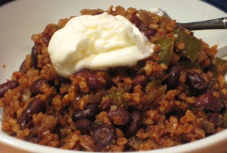 Булгур с фасолью