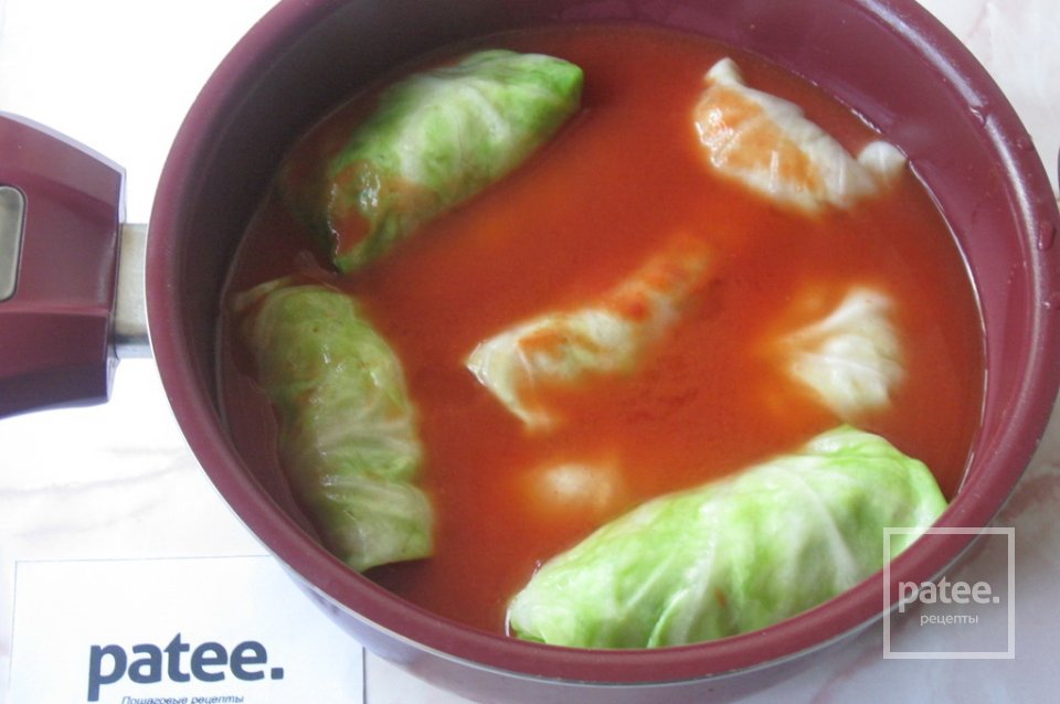 Голубцы с куриным фаршем, рисом и грибами - Шаг 18