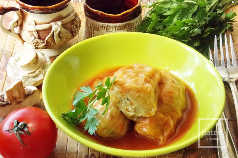 Голубцы с куриным фаршем, рисом и грибами - Шаг 20