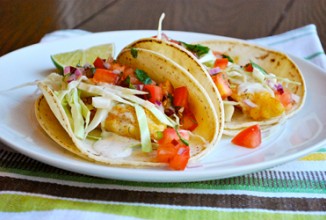Рыбные такос с салатом пико де гайо