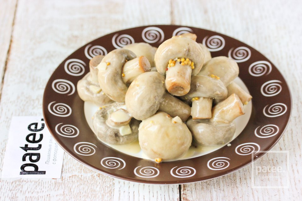 Шампиньоны в медово-горчичном маринаде - Шаг 12
