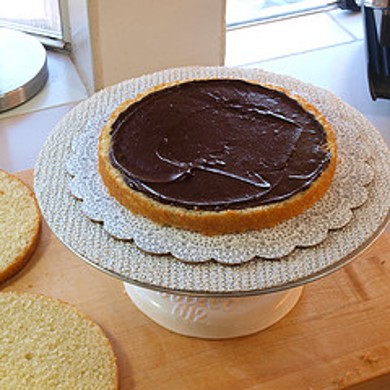 Торт с малиновым кремом и ганашем - Шаг 29