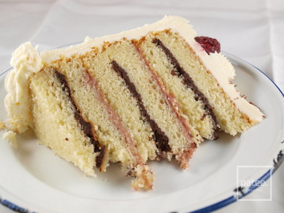 Торт с малиновым кремом и ганашем - Шаг 35