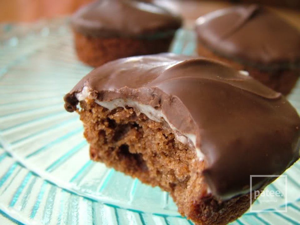 Шоколадные кексы с мятной глазурью и ганашем - Шаг 21