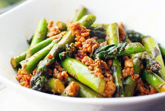 Куриный фарш со спаржей