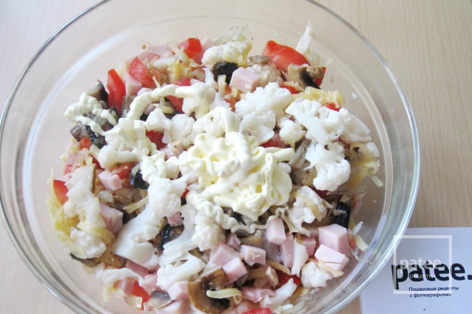 Салат из цветной капусты и ветчины - Шаг 16