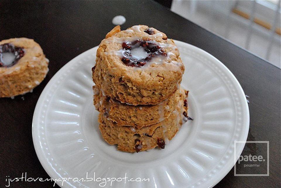 Печенье с клюквой, макадамией и малиновым джемом - Шаг 14