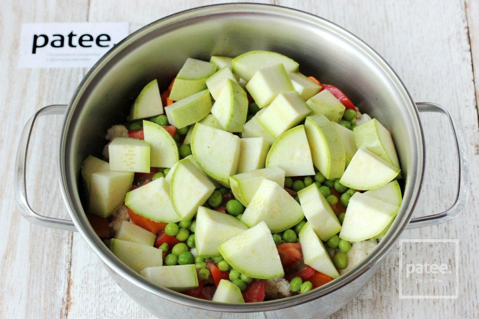 Овощное рагу с куриным филе и шампиньонами - Шаг 14