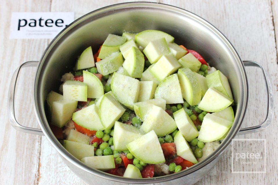 Овощное рагу с куриным филе и шампиньонами - Шаг 15