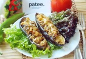 Баклажаны  фаршированные курицей и грибами