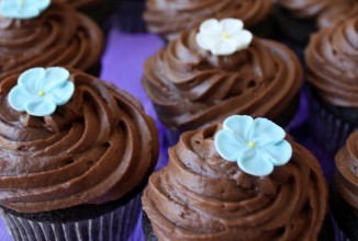 Шоколадные кексы с малиной