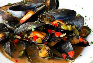 Мидии в пивном соусе со специями