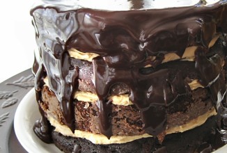 Шоколадно-арахисовый торт