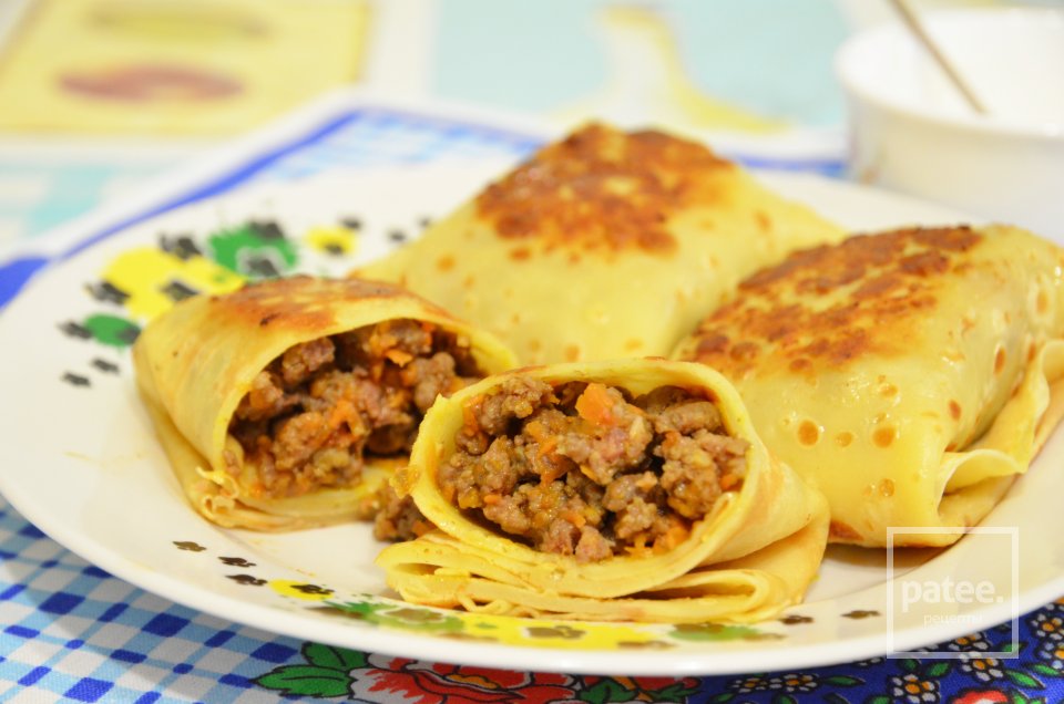 Блинчики с мясом - Шаг 16