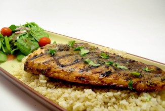 Жареный лосось