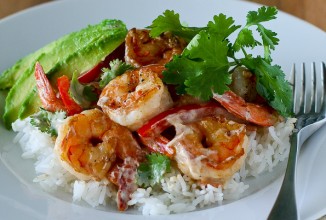 Креветки в соусе с текилой