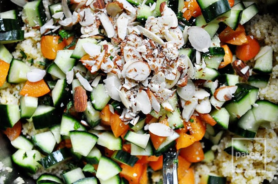 Салат из кускуса с абрикосами и мятой - Шаг 10