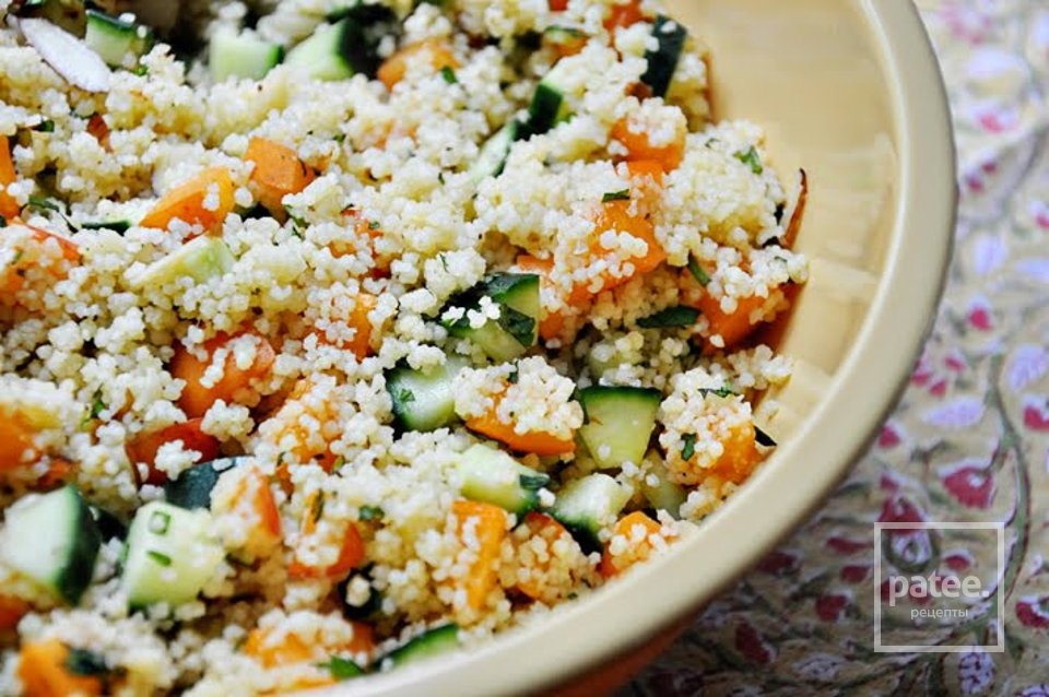 Салат из кускуса с абрикосами и мятой - Шаг 12