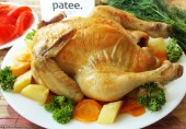 Курица, запеченная в рукаве с овощами