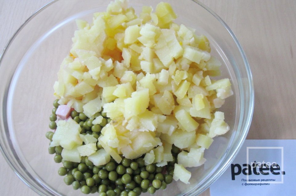 Винегрет с ветчиной - Шаг 8