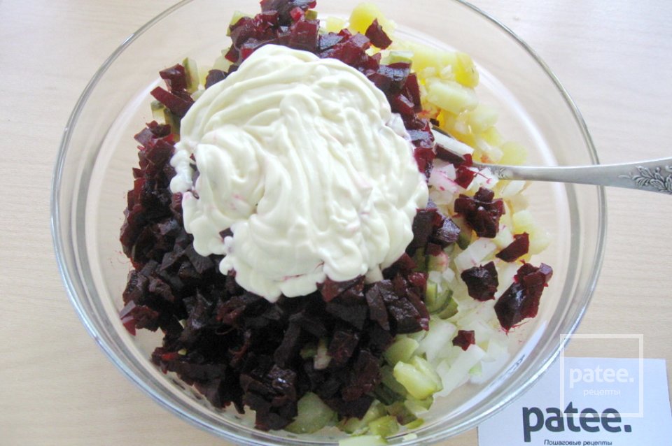 Винегрет с ветчиной - Шаг 14