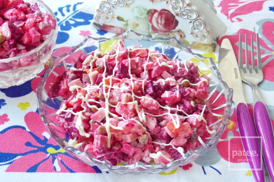 Винегрет с ветчиной - Шаг 16